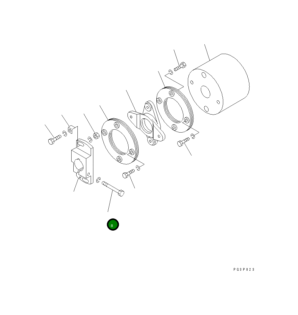 Болт ND092433-0150 Komatsu