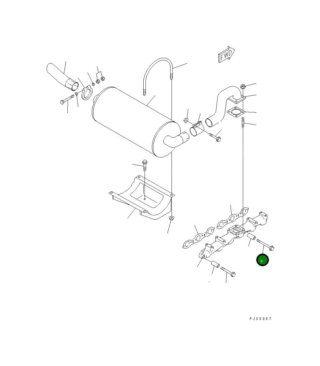 Болт 01435-01095 Komatsu