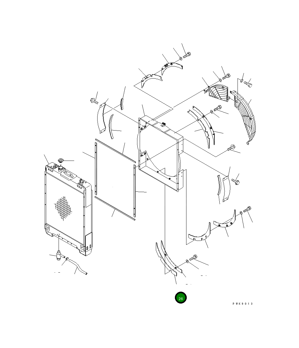 Крышка 134-03-61460  Komatsu