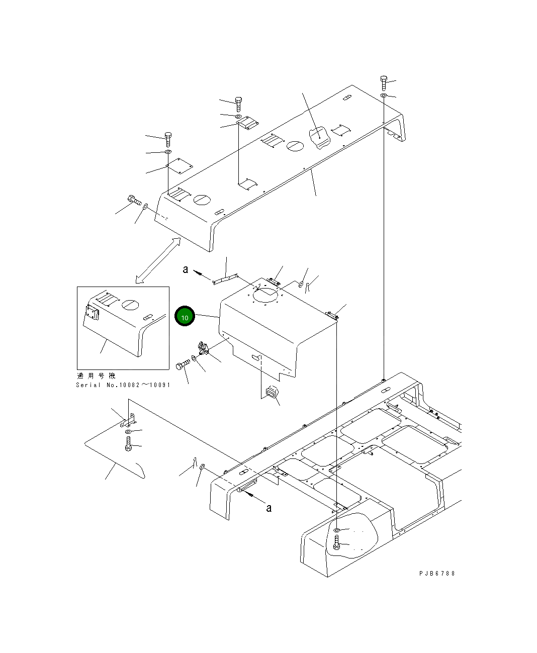 Крышка 21T-54-74840  Komatsu