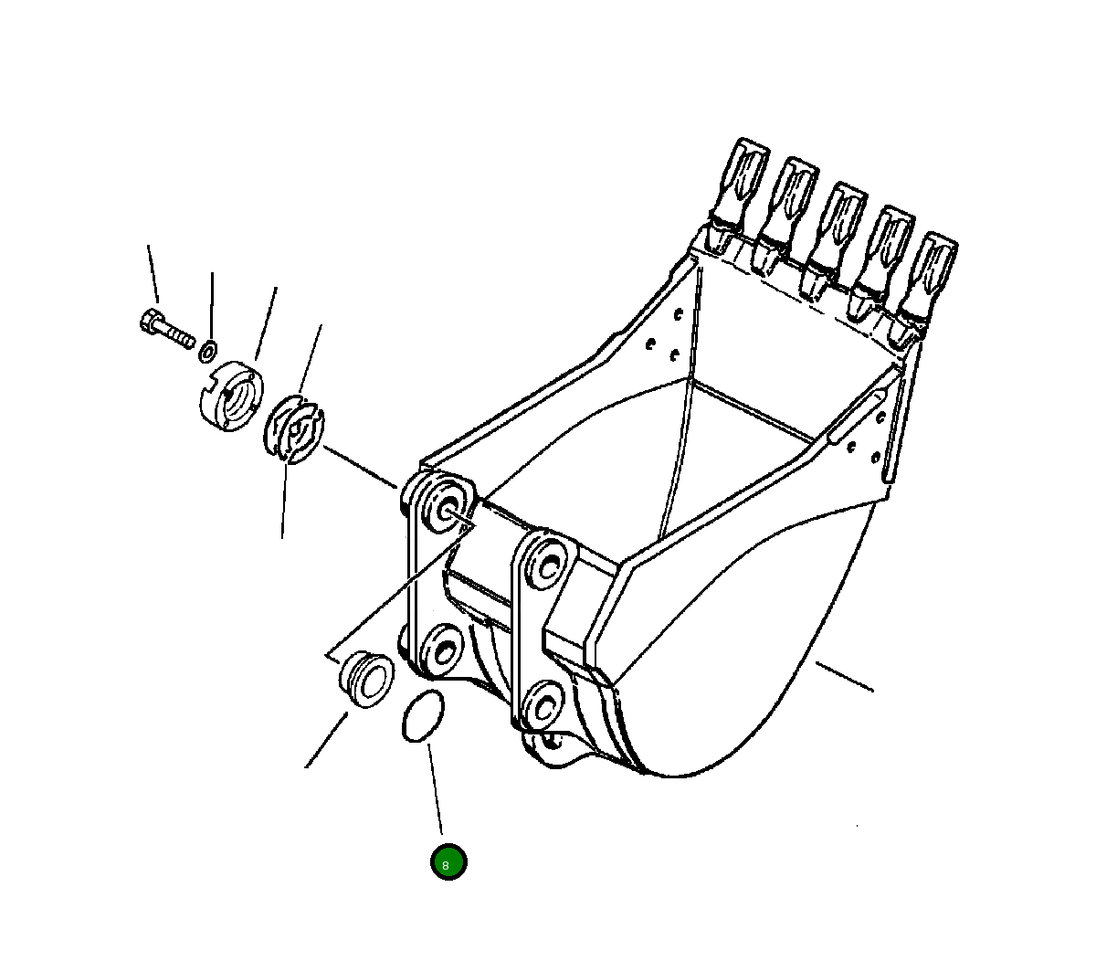 Кольцо уплотнительное (O-Ring) 208-70-33180 Komatsu