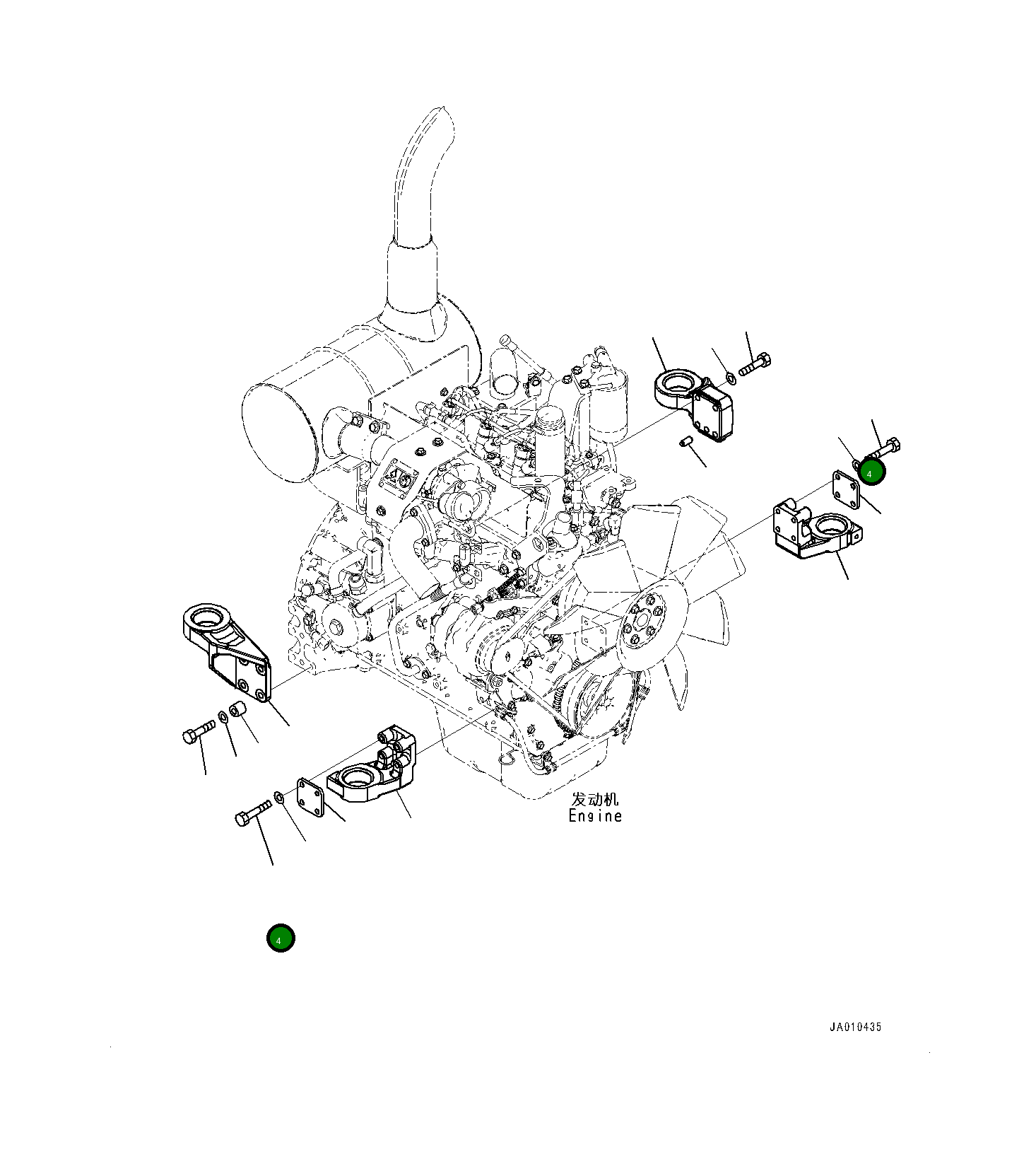 Болт 22B-01-21380 Komatsu