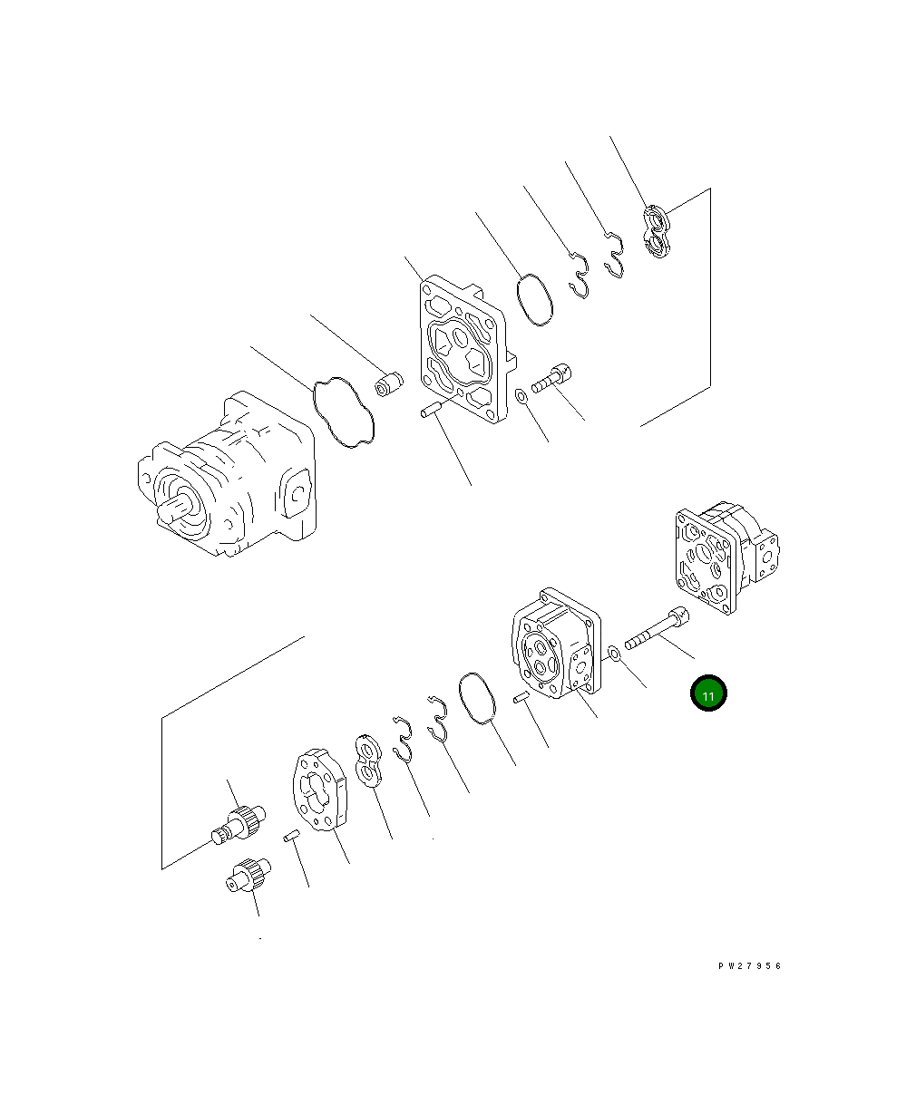 Болт 01253-61625 Komatsu
