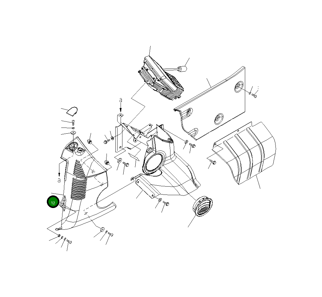 Крышка 207-53-12120 Komatsu