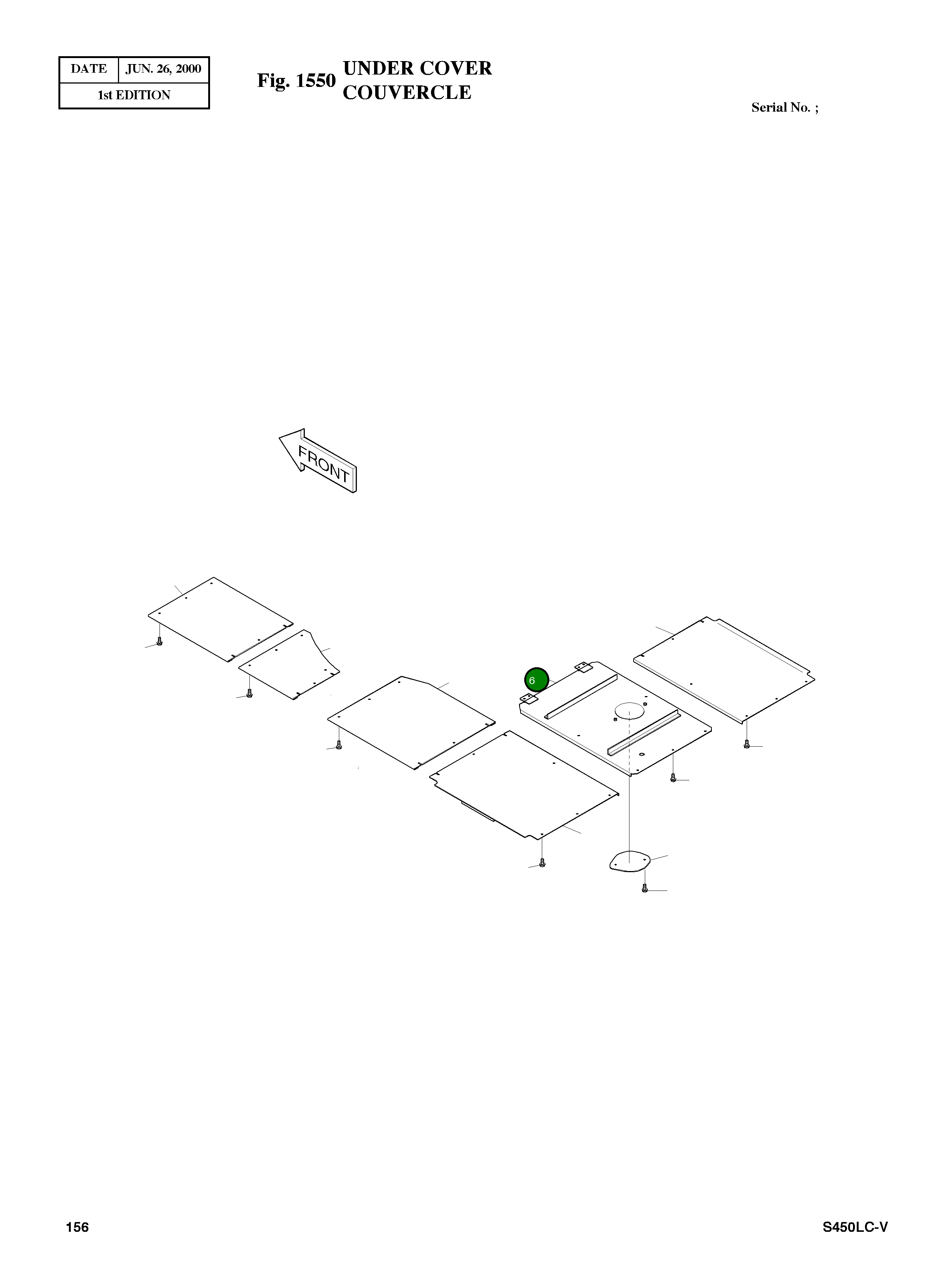 Крышка 2627-1915B Komatsu