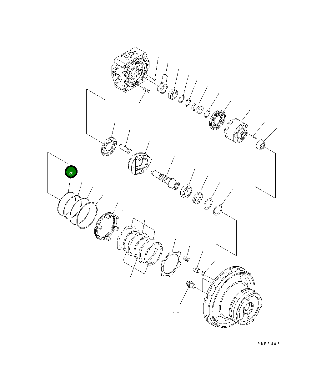 Кольцо уплотнительное (O-Ring) 708-8F-35160 Komatsu