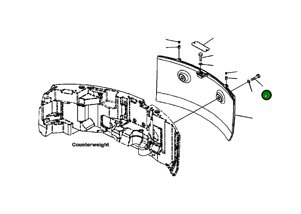 Болт 22P-46-11720 Komatsu