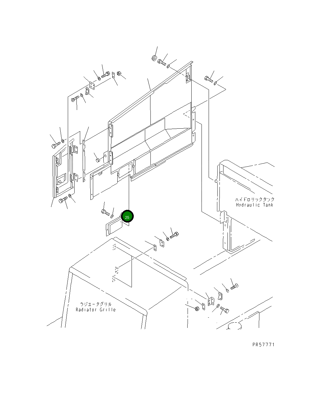 Крышка 26C-54-13480  Komatsu