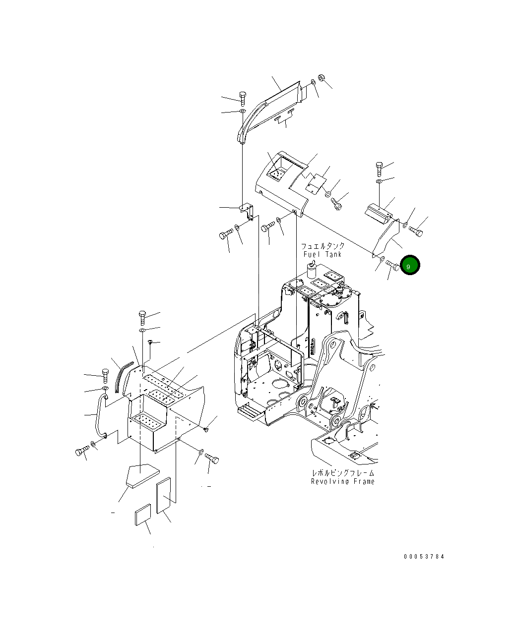 Крышка 22U-54-24171 Komatsu