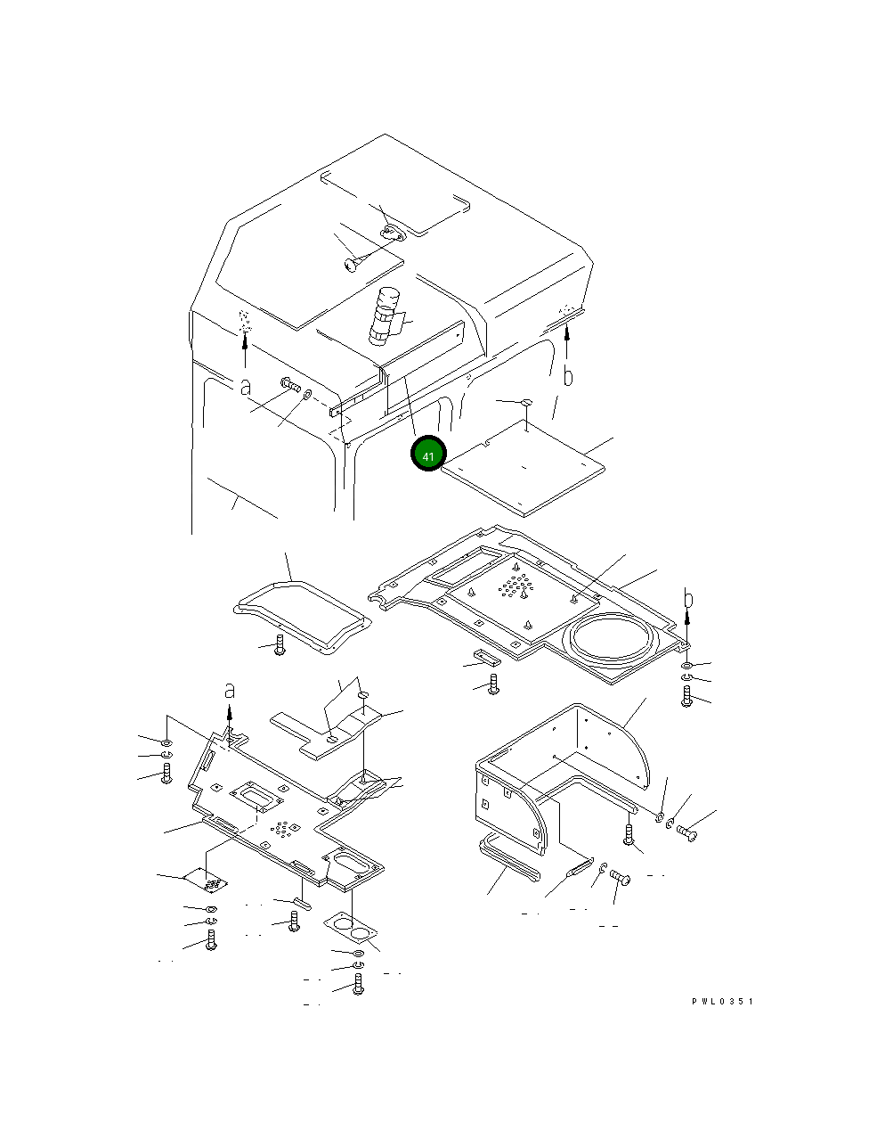 Крышка 196-911-3820 Komatsu