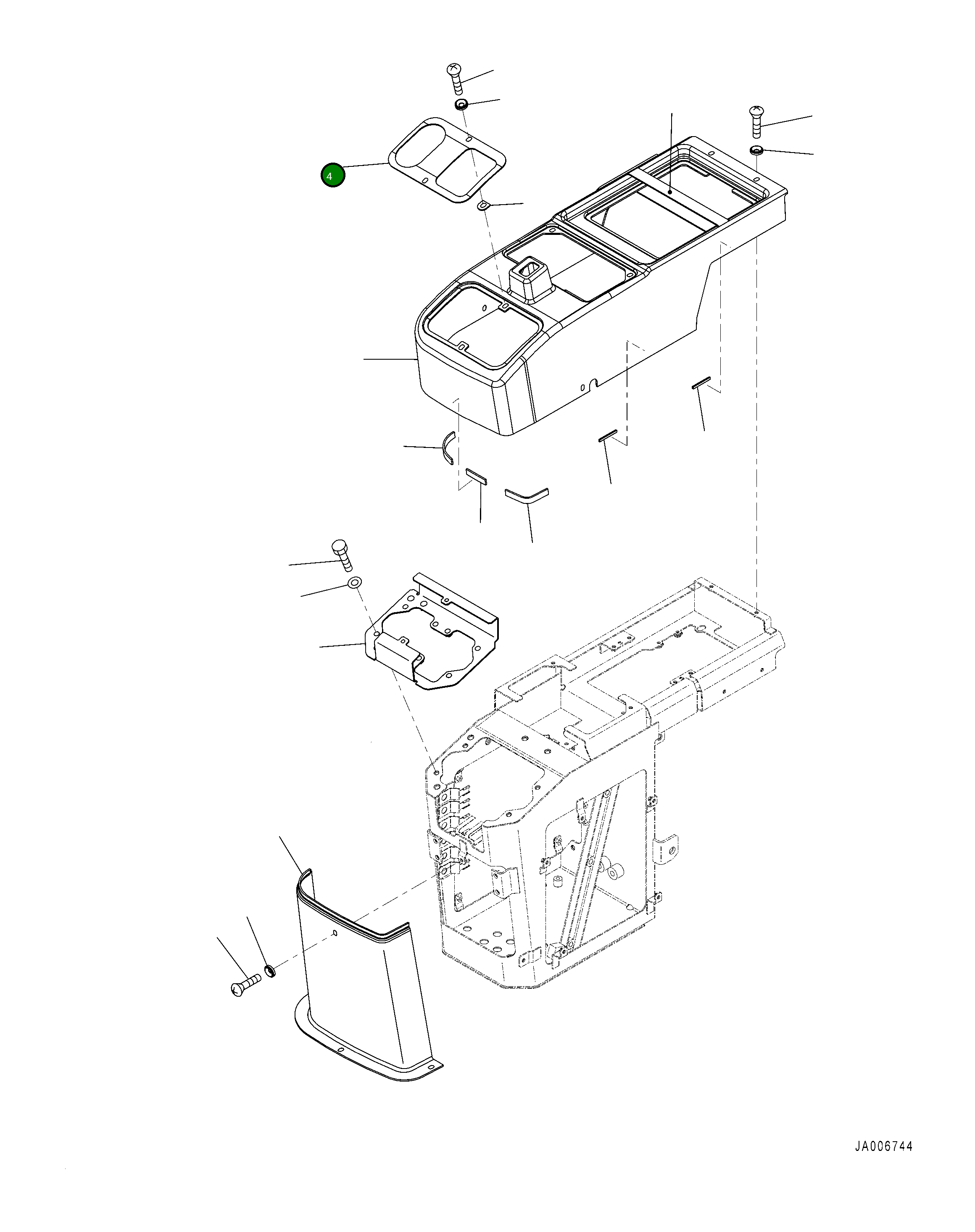 Крышка 418-U77-3990 Komatsu