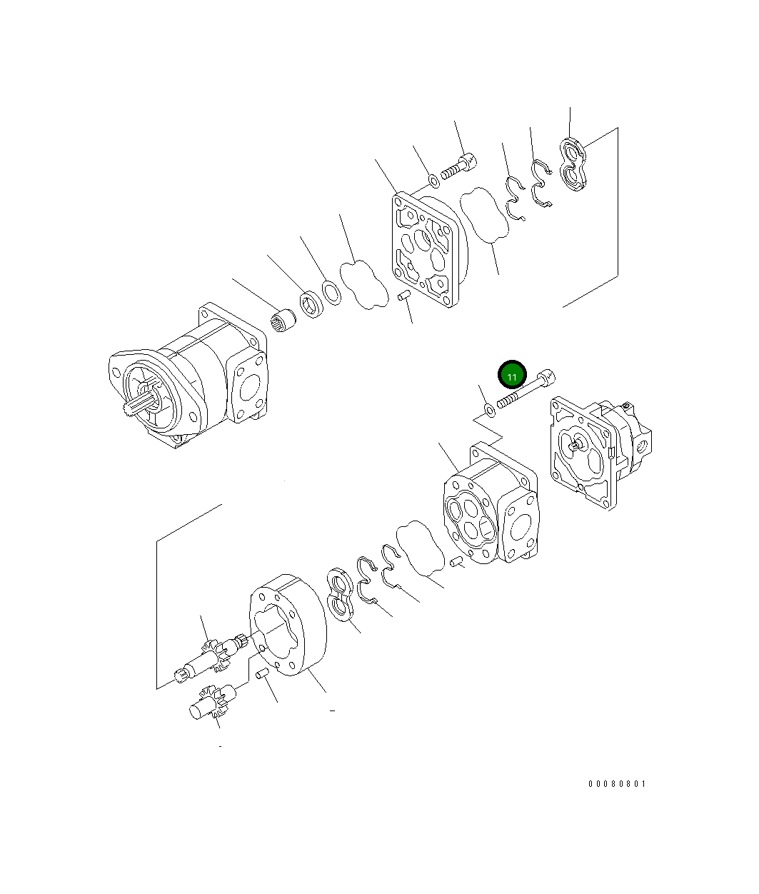 Болт 01252-61290 Komatsu