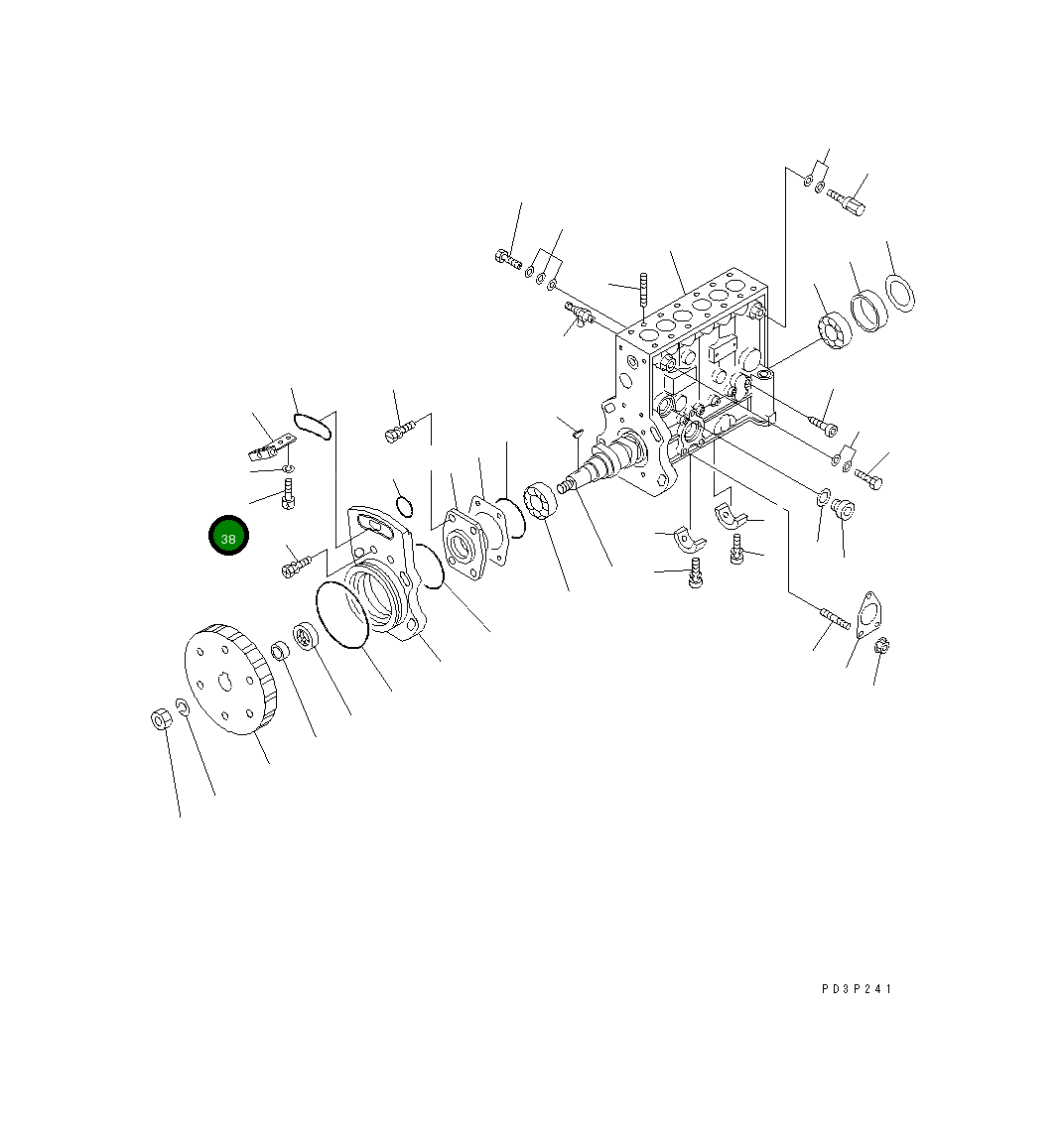 Болт DK010235-1040 Komatsu