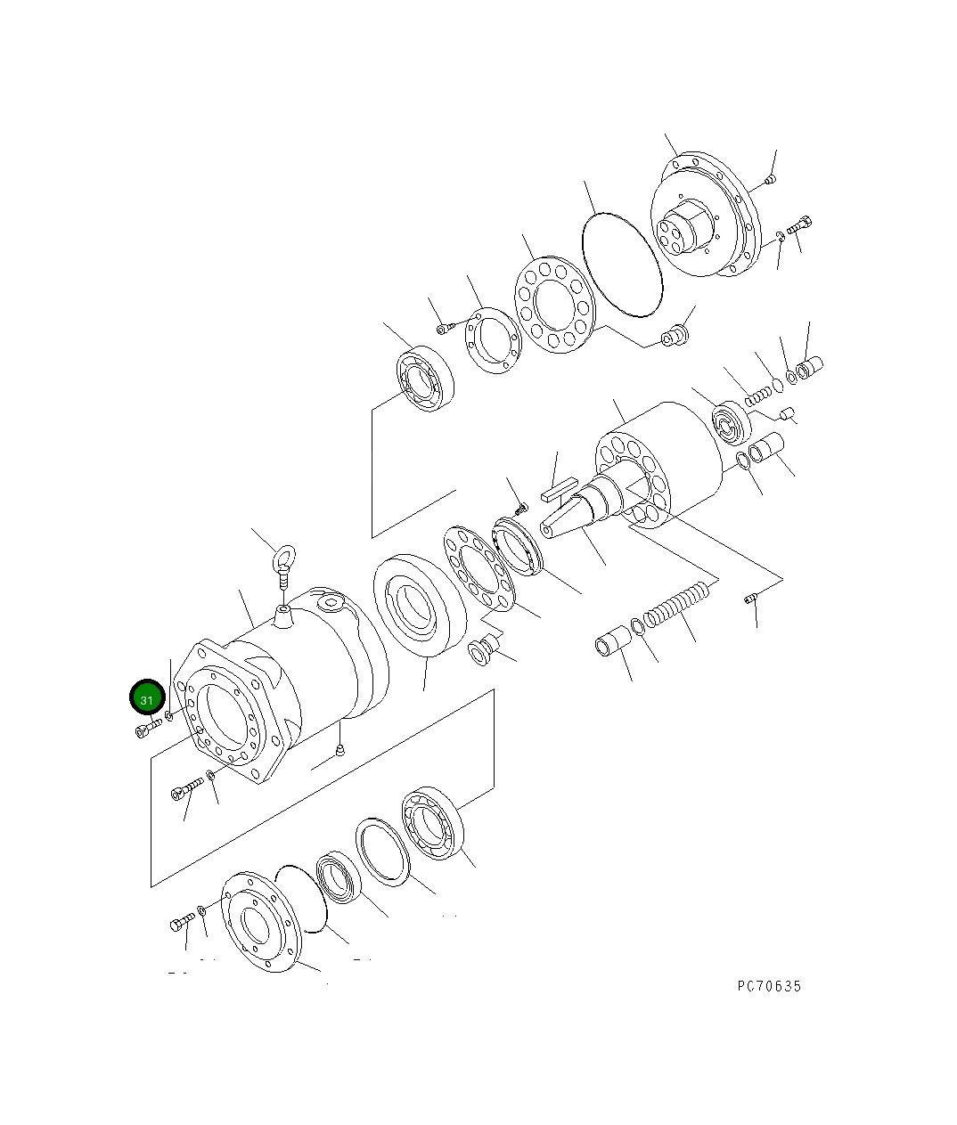 Болт 257-81-34440 Komatsu