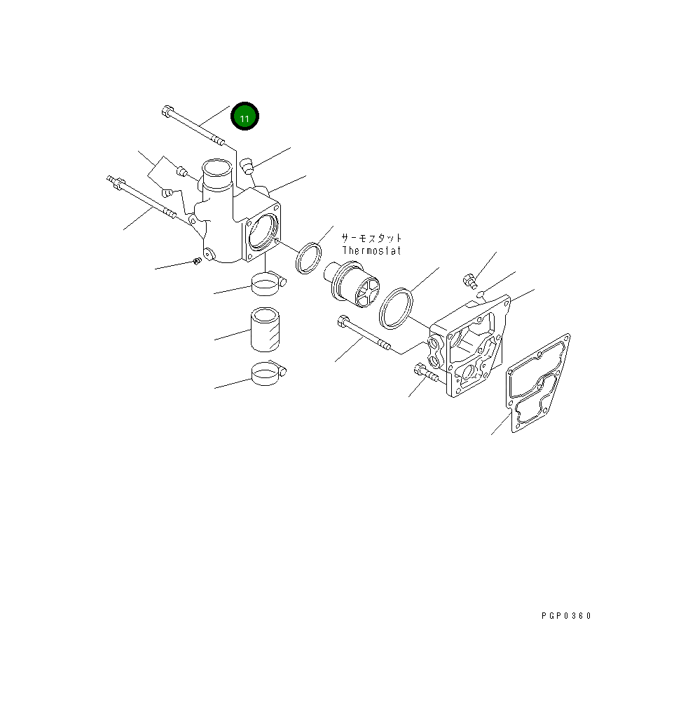 Болт CU3081347  Komatsu
