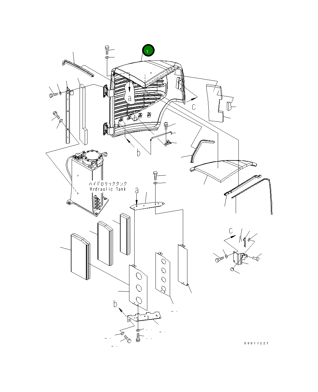 Крышка 22M-54-21213 Komatsu