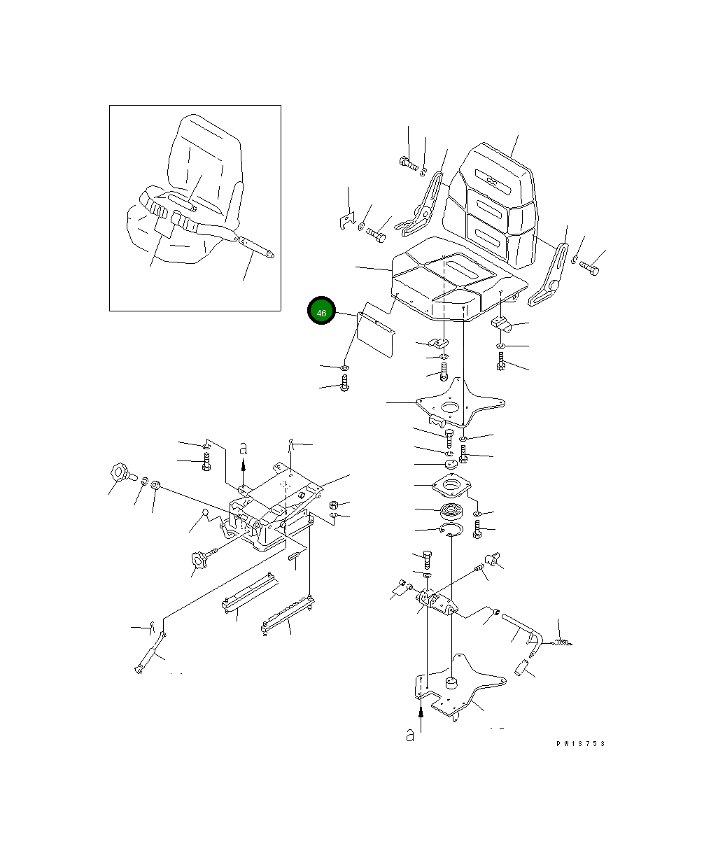 Крышка 195-57-14180 Komatsu