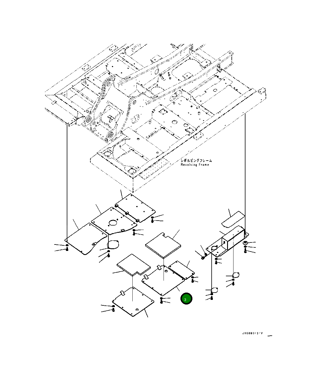 Крышка 20Y-54-73160  Komatsu
