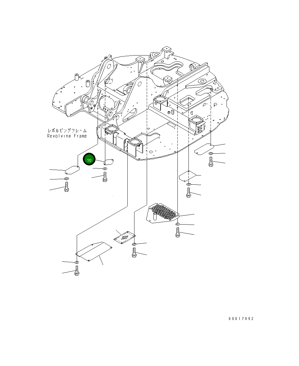 Крышка 22B-54-12520  Komatsu