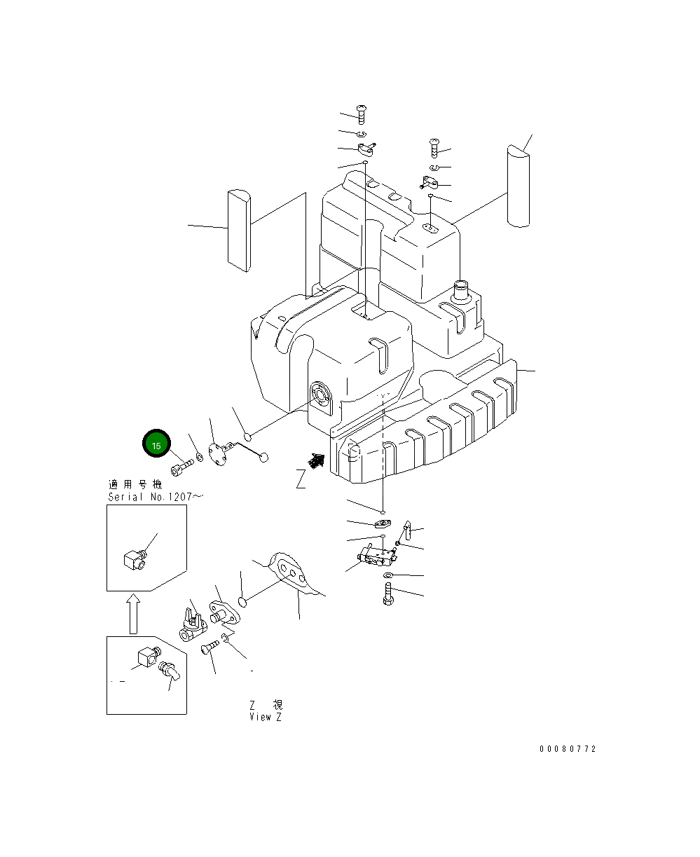 Болт 01252-40612  Komatsu