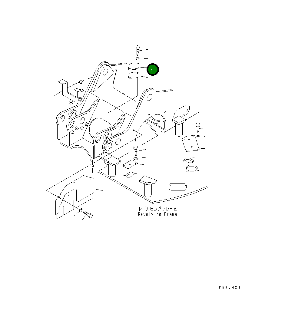 Крышка 21J-46-12570 Komatsu