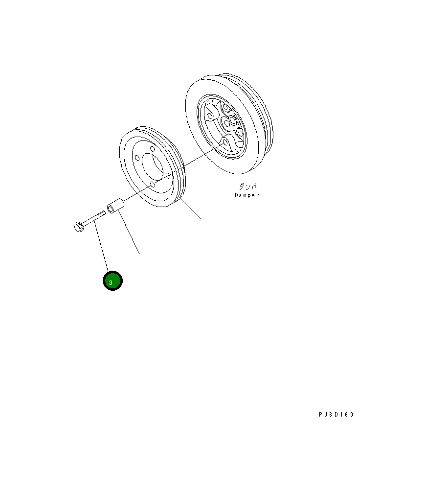 Болт 01435-01290 Komatsu