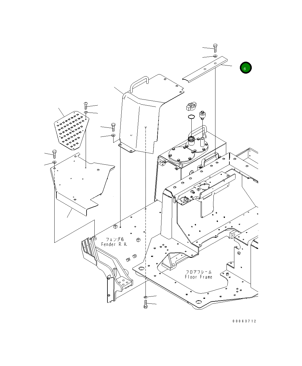 Крышка 17A-54-45421 Komatsu