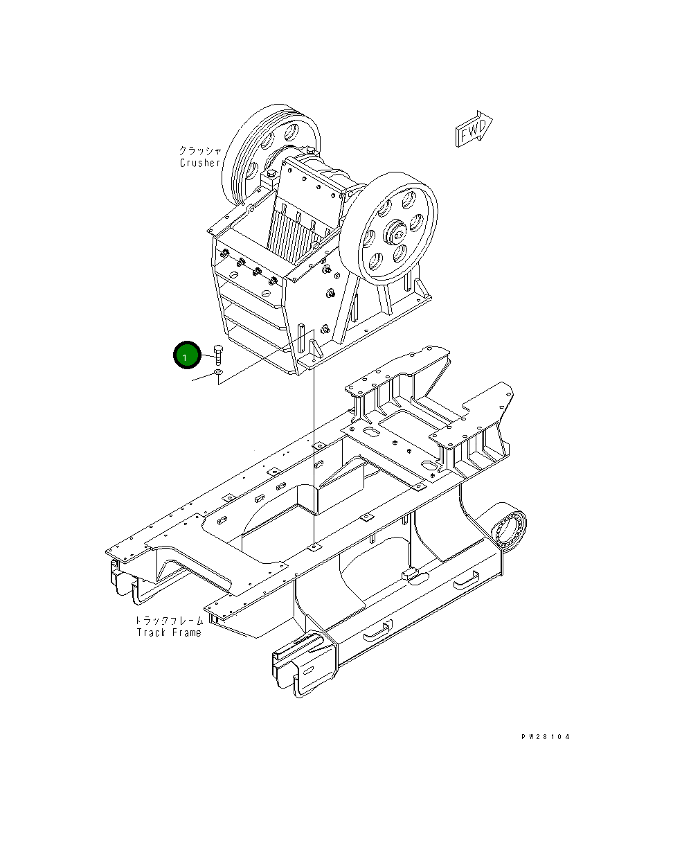 Болт 01010-82495 Komatsu