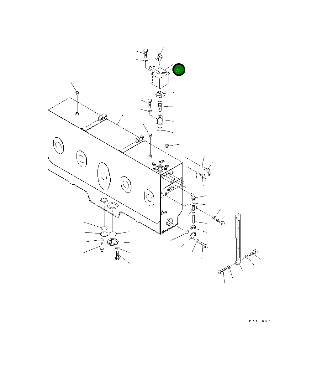 Крышка 21T-04-71370 Komatsu