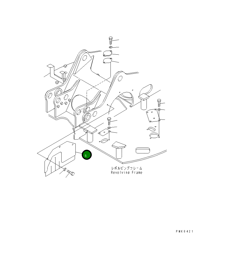 Крышка 21J-54-12630 Komatsu