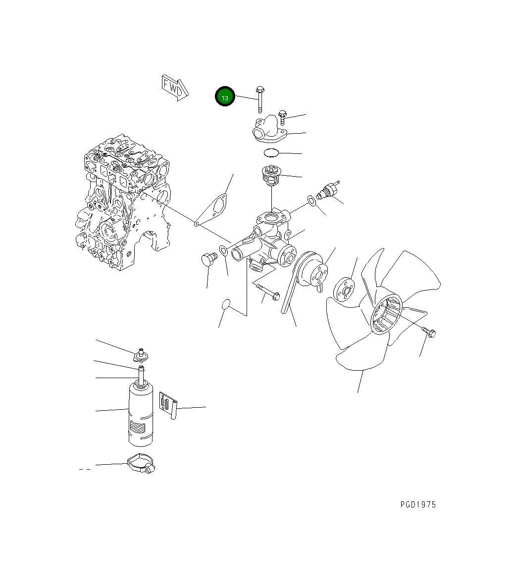Болт YM26106-060552 Komatsu