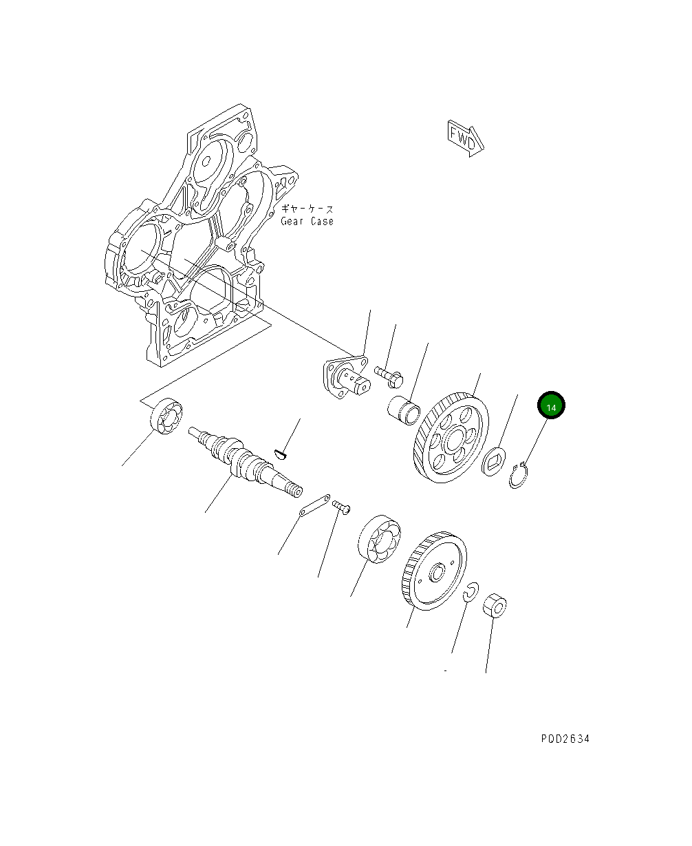 Кольцо YM22242-000200  Komatsu