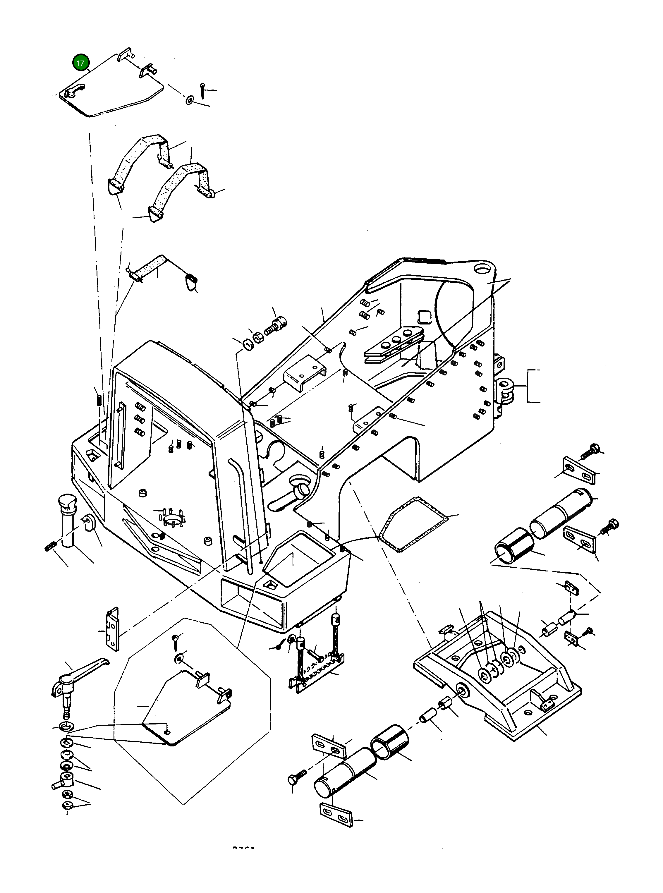 Крышка 4210081M91  Komatsu