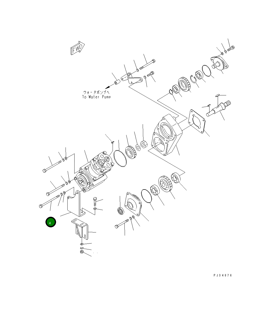 Болт 01051-31055  Komatsu