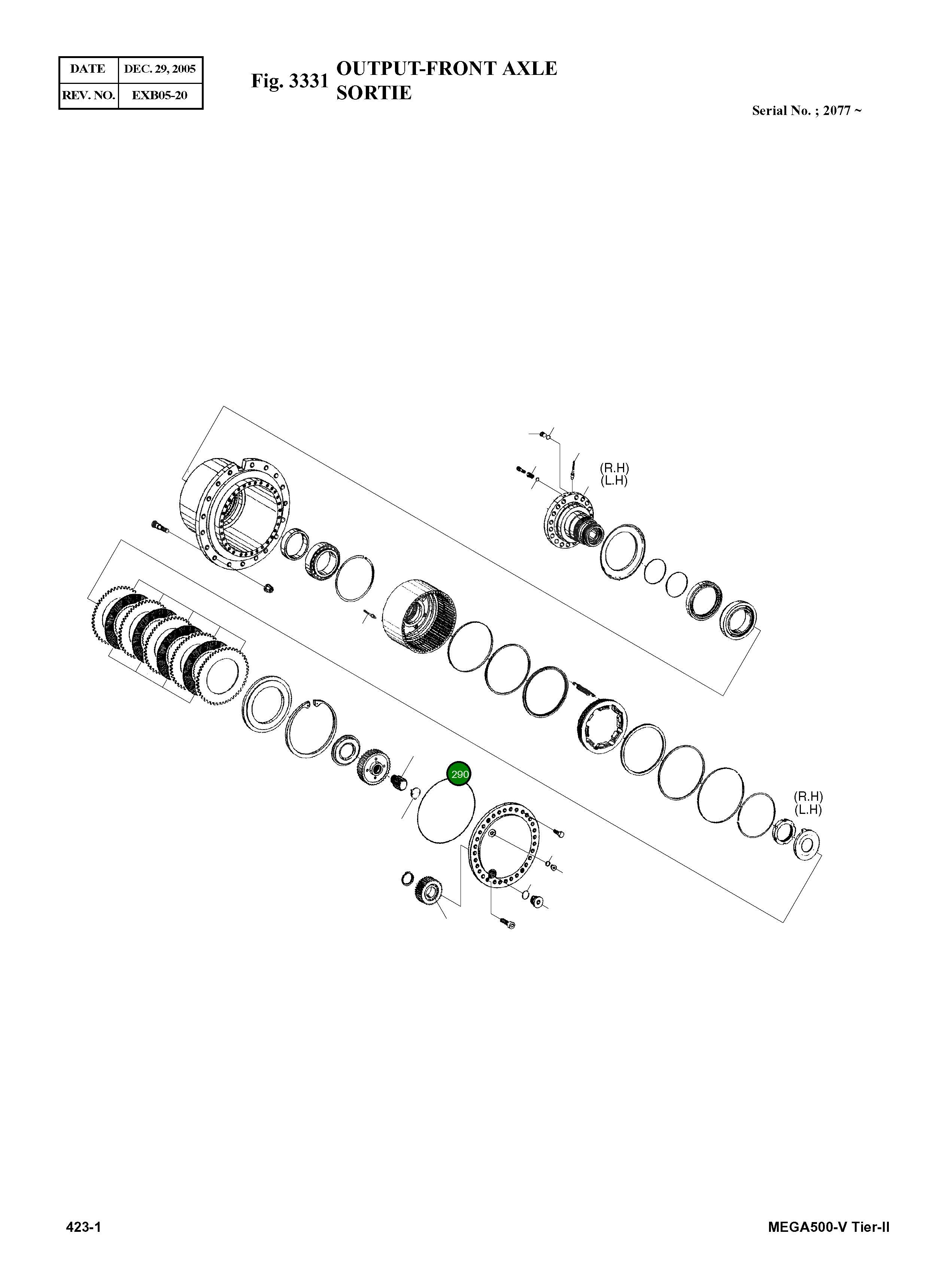 Кольцо уплотнительное (O-Ring) 0634 304 244 Komatsu