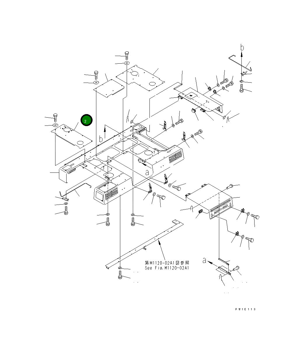 Крышка 21T-54-64630 Komatsu