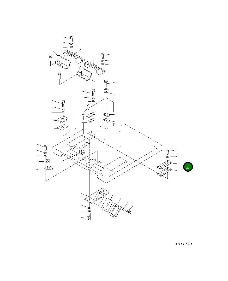 Крышка 23A-43-18770  Komatsu