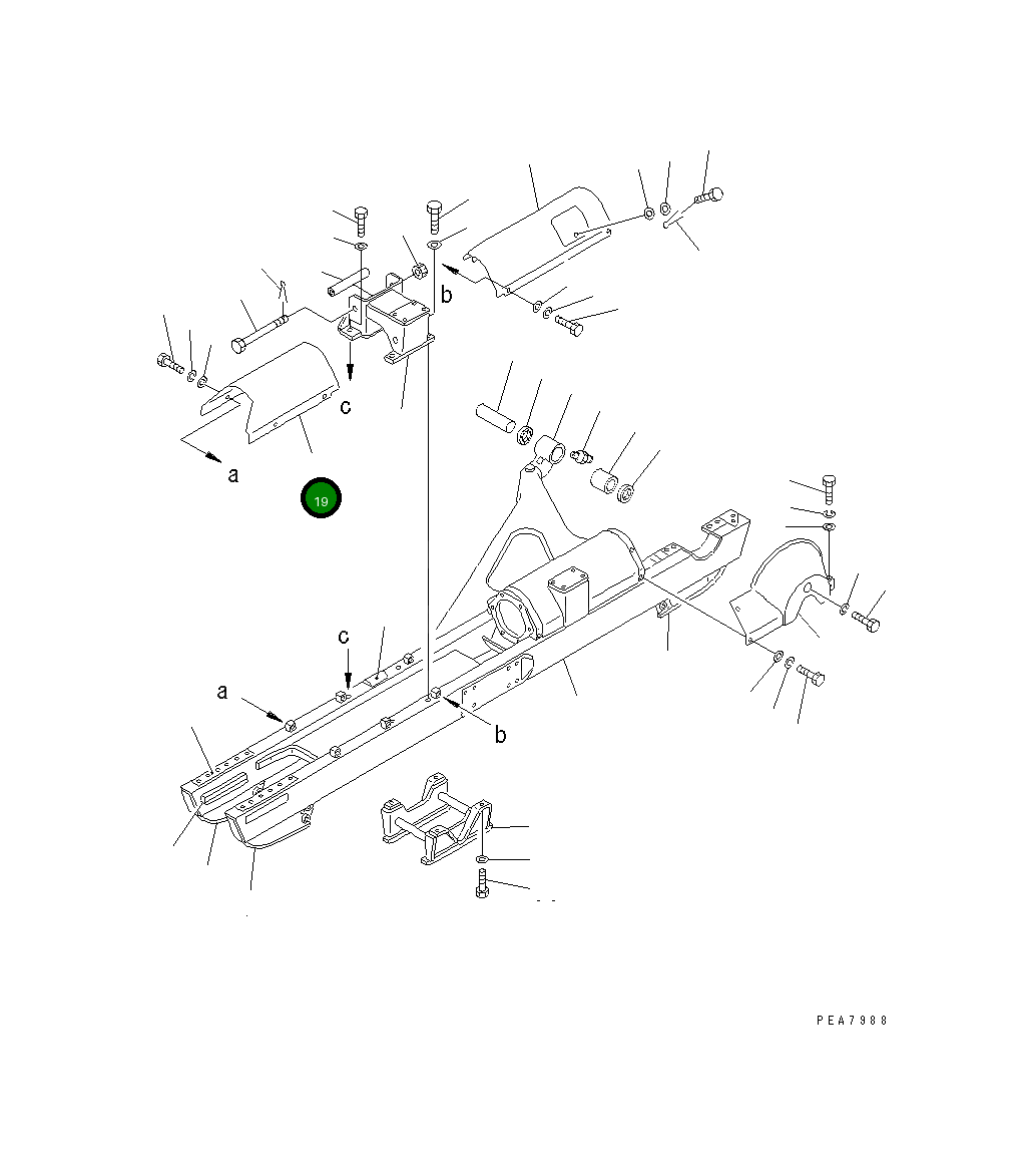Крышка 13F-30-25130 Komatsu