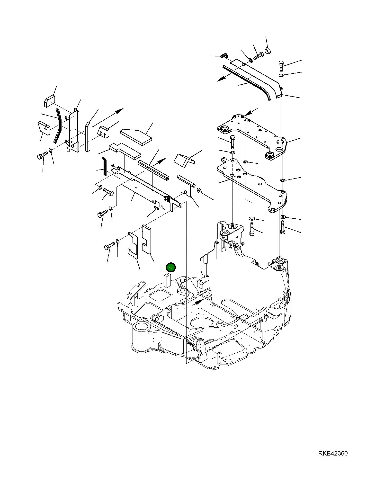 Крышка 22M-54-R6812 Komatsu