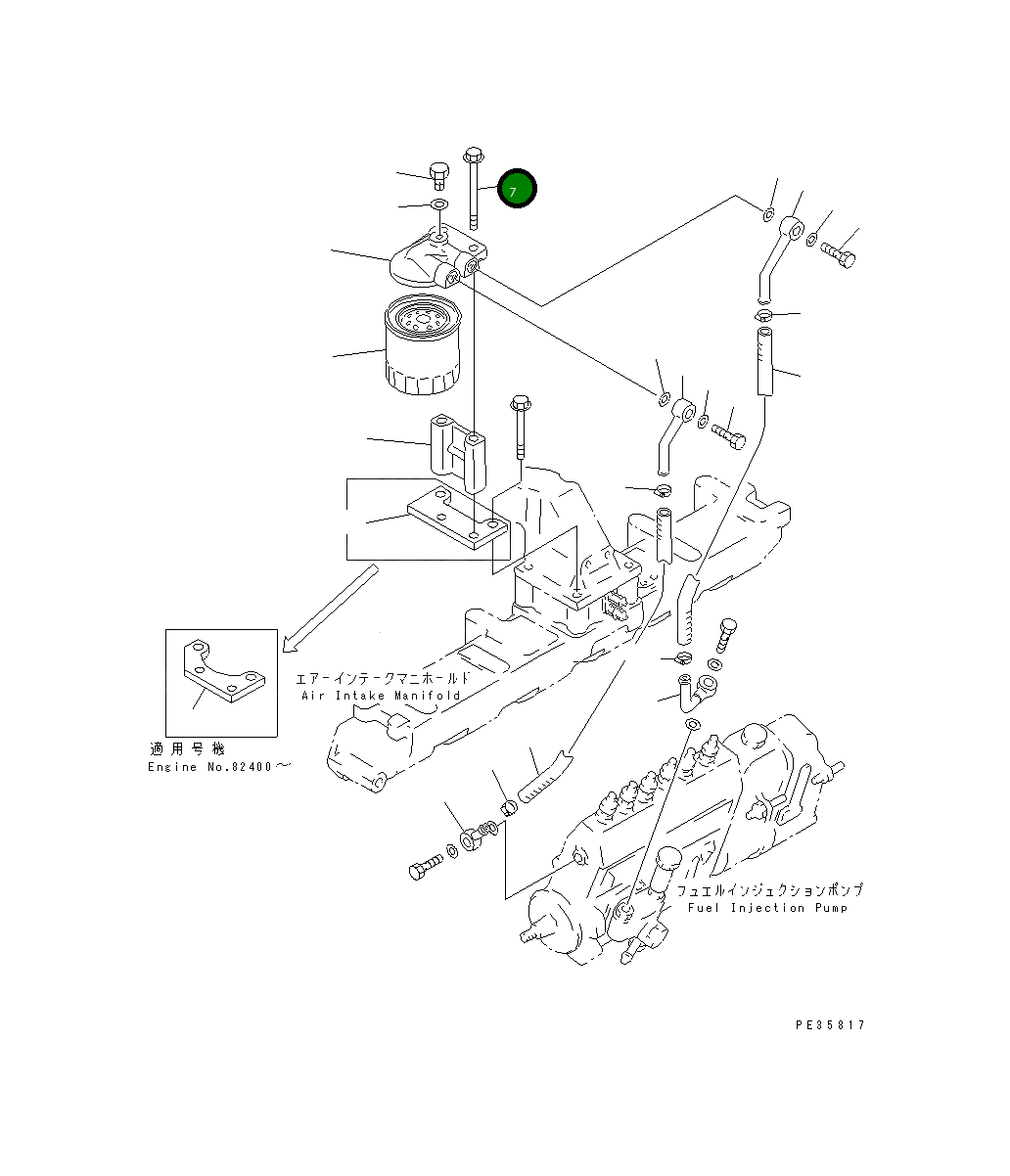 Болт 01436-21000 Komatsu