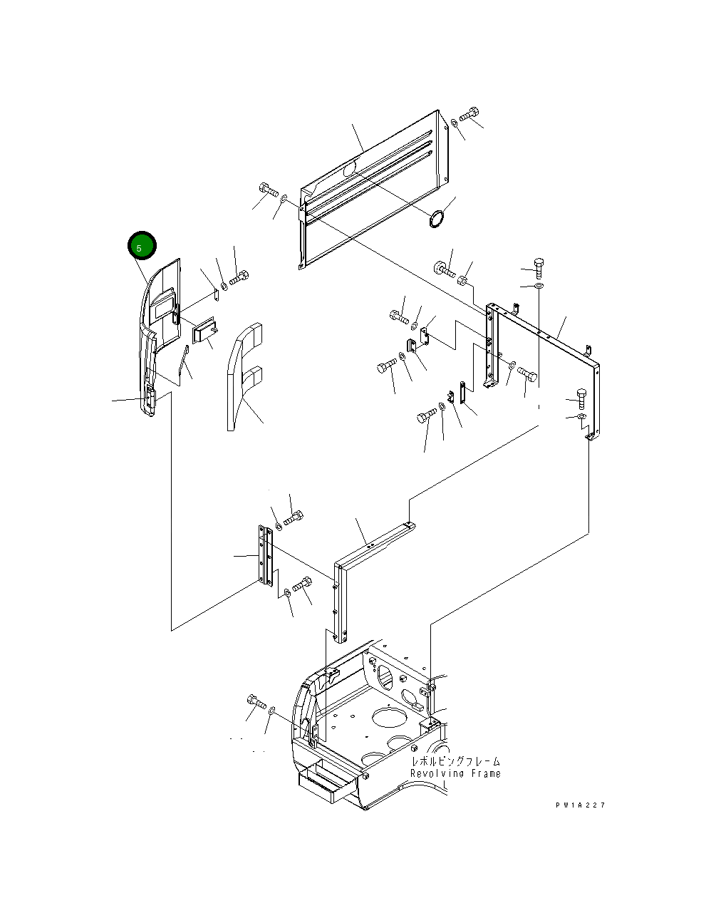 Крышка 22U-54-24121NK Komatsu