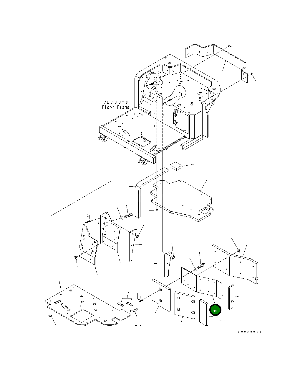 Крышка 22M-54-28840 Komatsu