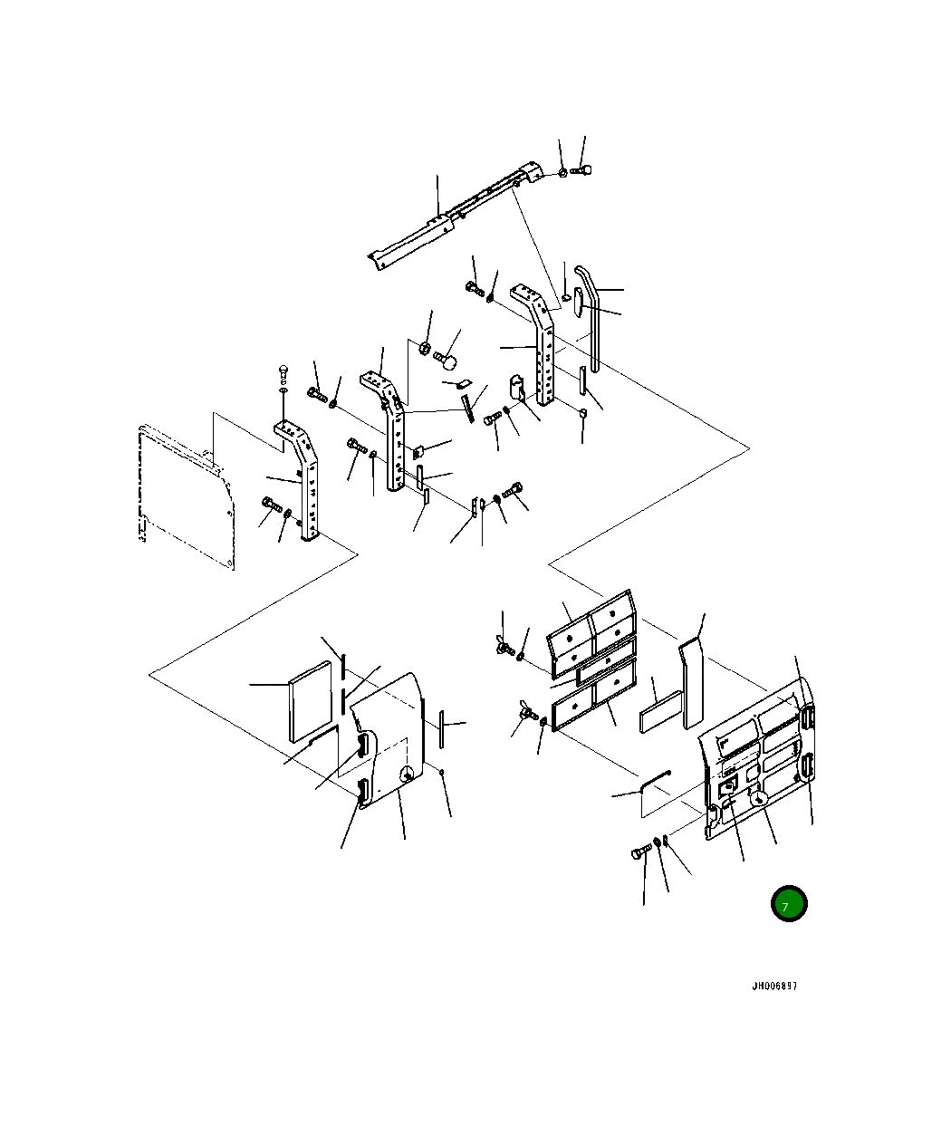 Крышка 20Y-54-86721  Komatsu