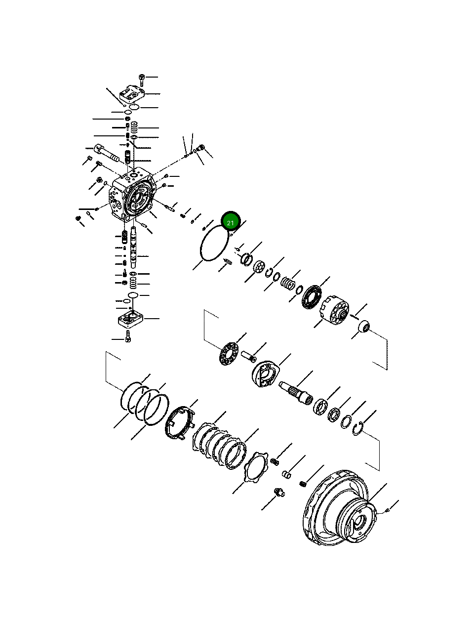 Кольцо 708-8H-34180  Komatsu