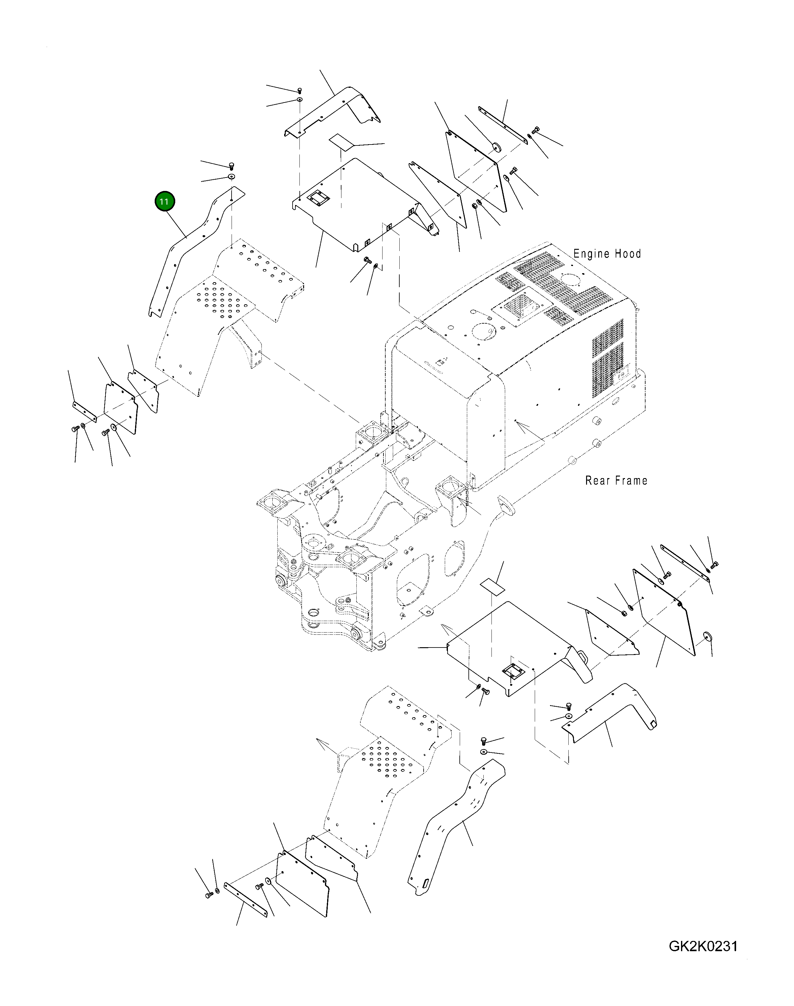 Крышка 418-54-44940 Komatsu