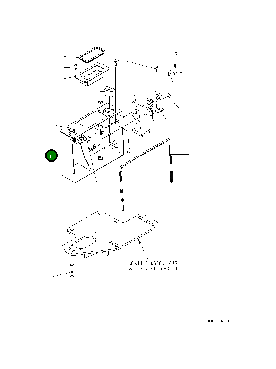 Крышка 21N-43-37143 Komatsu