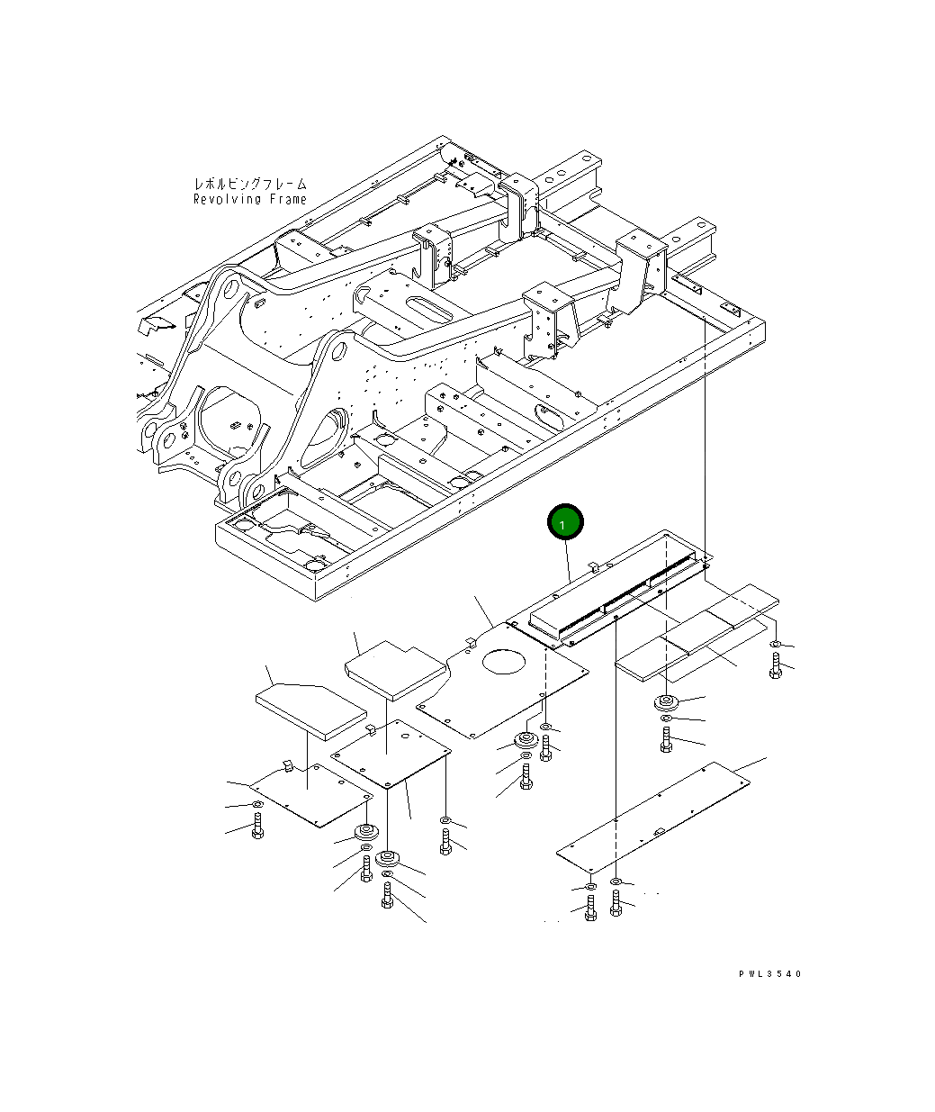 Крышка 21M-54-18470  Komatsu