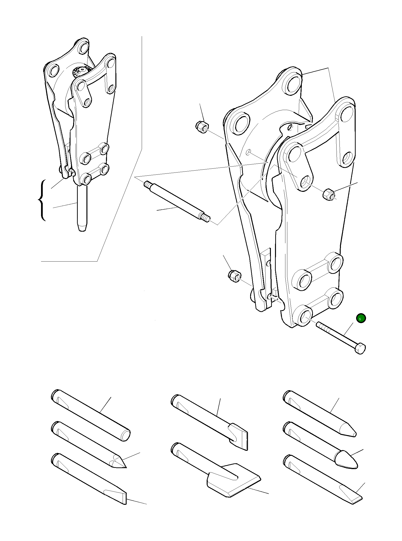 Болт 827010405  Komatsu