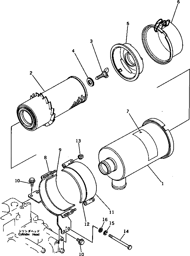 Болт YM26206-081002  Komatsu