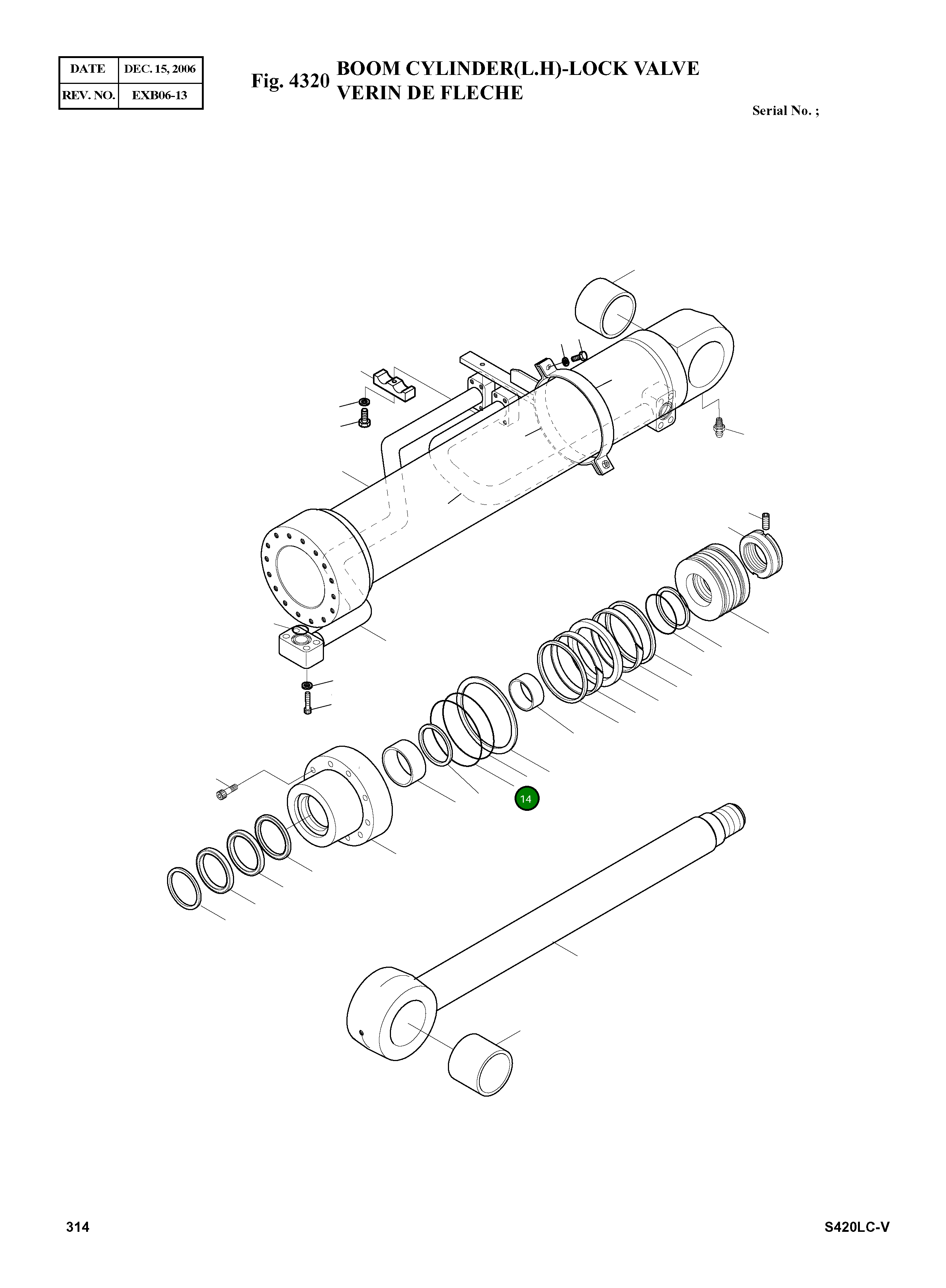 Кольцо уплотнительное (O-Ring) E6490062 Komatsu